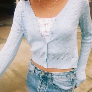 Light Blue Brandy Melville Cardigan